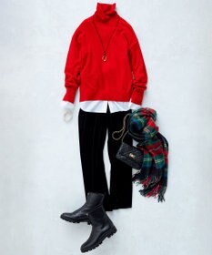 23区 L 【滝沢眞規子さん着用/洗える】ピュアカシミヤ タートルネック ニット