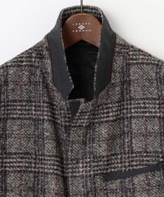 JOSEPH ABBOUD 【イタリア素材/軽量/中綿キルト裏地】スライバーチェックジャージー ジャケット