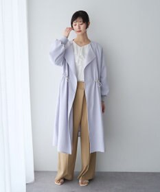 YECCA VECCA ノーカラーラペルロングコート