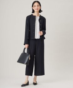 自由区 L 【洗える】ロイヤルシフォンドット柄 ブラウス