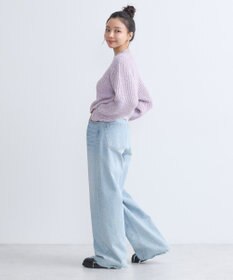 earth music&ecology ブラッシュヤーンニットプルオーバー