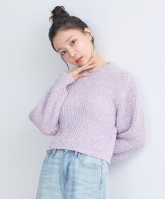 earth music&ecology ブラッシュヤーンニットプルオーバー