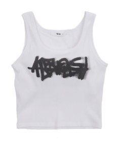 WEGO 【カップ付きインナー】グラフィックカップ付きリブタンク