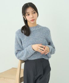 earth music&ecology ブラッシュヤーンニットプルオーバー