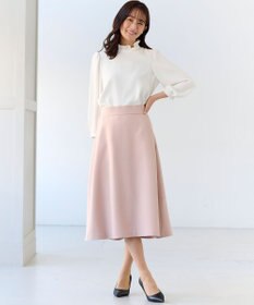 組曲 【KUMIKYOKU NAVY】ジョーゼットシフォン スタンドフリルブラウス