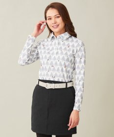 23区GOLF 【WOMEN】白夜ゴルフ柄 長袖シャツ