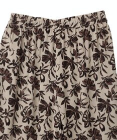 YECCA VECCA アートプリントスリットワイドパンツ