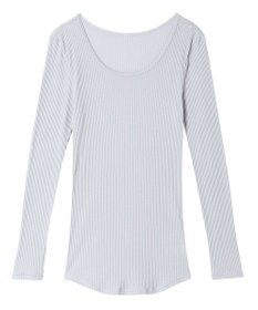 une nana cool 綿100% リブ編みコットン 長袖シャツ