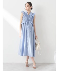 earth music&ecology ＳＥＴ２点シャーリングビスチェ×シャツワンピース