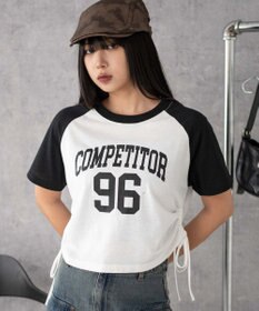 WEGO グラフィックショートサイドリボンドロストT