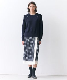 BEIGE， HELIODOR / スポンディッシュマリンボタンニット