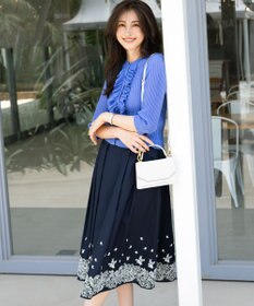 組曲 シアーニット フリルカーディガン