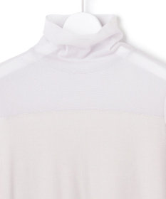 23区 L 【洗える】チュールフライス シアーハイネック カットソー