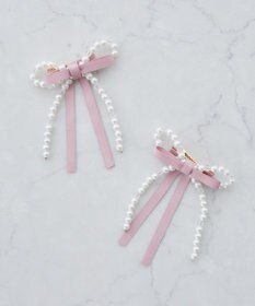 Maison de FLEUR パールリボン2SETクリップ