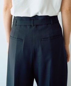 YECCA VECCA 【UVカット/接触冷感/洗える】ベルト付きイージーケアワイドパンツ