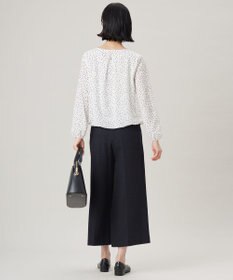 自由区 L 【洗える】ロイヤルシフォンドット柄 ブラウス