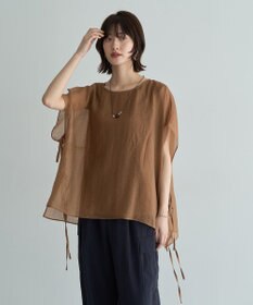 YECCA VECCA サイドリボンシアーレイヤードプルオーバー