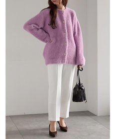 Te chichi ダブルフェイスフェザーカーディガン