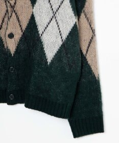 WEGO モヘアライク総柄BIGカーディガン