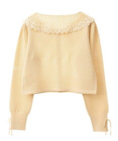 earth music&ecology レース襟カーディガン