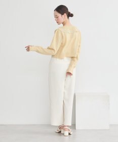 earth music&ecology レース襟カーディガン