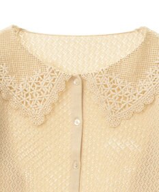 earth music&ecology レース襟カーディガン