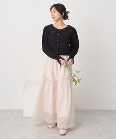 earth music&ecology レース襟カーディガン