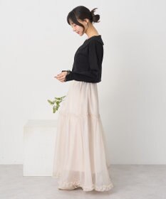 earth music&ecology レース襟カーディガン