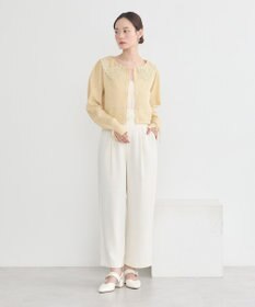 earth music&ecology レース襟カーディガン