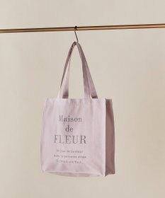 Maison de FLEUR ブランドロゴ刺繍スクエアトートバッグ