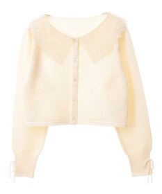 earth music&ecology レース襟カーディガン