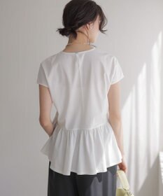 組曲 【WEB限定】トリコットジャージー ペプラムカットソー