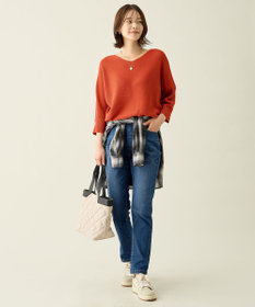 ANY L オンブレーチェックオーバーシャツ