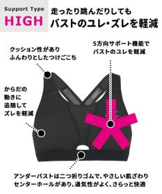 CW-X 【WOMEN】 CW-X ハイサポート タイプ スポーツブラ 【SPORTSゆれケアBra】 メッシュ ユレ・ズレをおさえる ムレにくい マラソン ジョギング 球技 ノンワイヤー レディース HTY178 /ワコール
