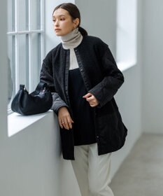 ICB L 【リバーシブル着用可能】 リバーシブルキルト ミドル丈コート