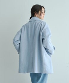 YECCA VECCA ウール混ミドル丈スタンドカラーコート