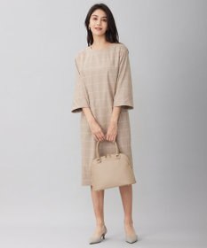 自由区 L 【洗える】ウィンドウペーンチェック ワンピース