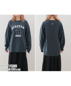 Mother garden しろたん フロッキープリント トレーナー ユニセックス