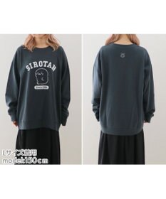 Mother garden しろたん フロッキープリント トレーナー ユニセックス