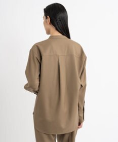 23区 S 【エステータ】ウールツイル バンドカラーシャツ