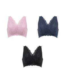 BRADELIS New York 【BRADELIS Me / ノンワイヤー・バストアップ】 カシュクールレーシィナイトブラ