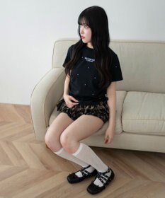 WEGO ビジューサイドドロストショートT