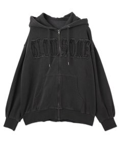 WEGO ヴィンテージウォッシュパッチワークBIGZIPパーカー