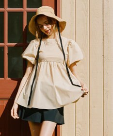 San-ai Resort（三愛水着楽園） 【UPF50＋】　パフスリーブキュロット3点セット　9M・11L　【San-ai Resort（サンアイリゾート）】