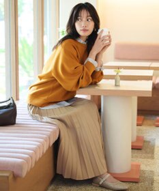 ANY L ロゴ刺繍ダンボールトレーナー