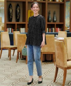 Tiaclasse 【前後2way・洗える】シアープリーツブラウス