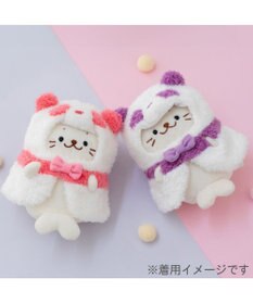 Mother garden しろたん ついてきちゃうしろたん マスコット 着せ替え服 《パンダポンチョ ・桃》 単品