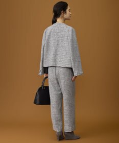 自由区 L 【17号サイズまで展開・カタログ掲載】ライトミックスツイード ジャケット