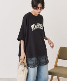 AMERICAN HOLIC カレッジロゴレースドッキングＴシャツ
