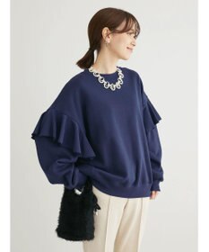 Green Parks ・ＳＵＧＡＲ　ＳＰＯＯＮ　ラッフルショルダースウェット